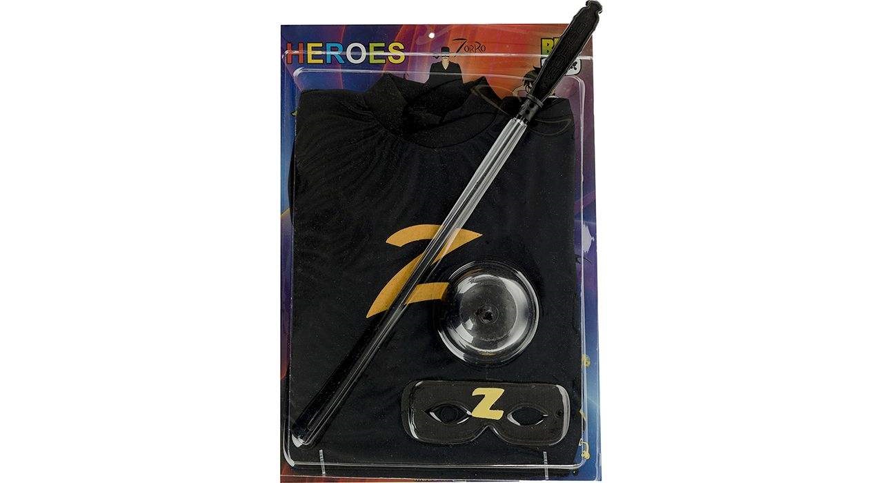 ست لباس و ماسک کودک مدل Zorro