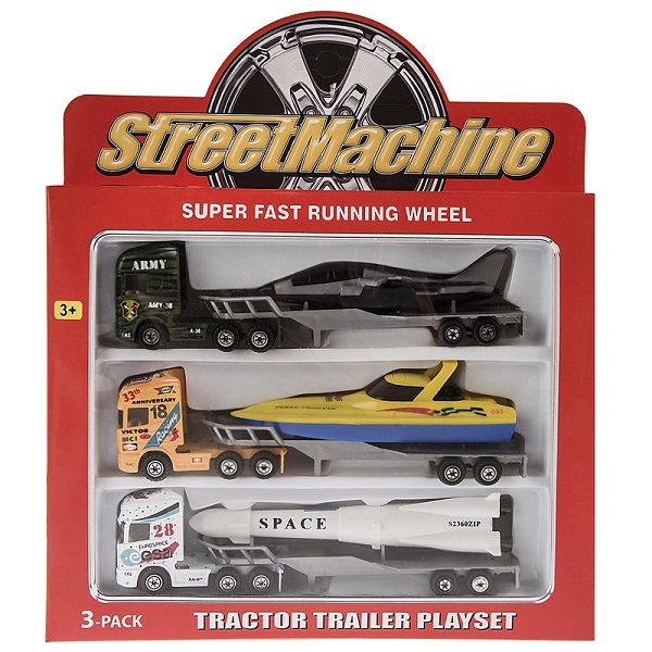 ماشین فلزی ست تریلی 3 عددی streetmachine