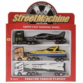 ماشین فلزی ست تریلی 3 عددی streetmachine