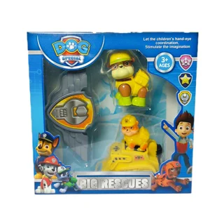 فیگور سگ های نگهبان با وسیله و نشان رنگ زرد